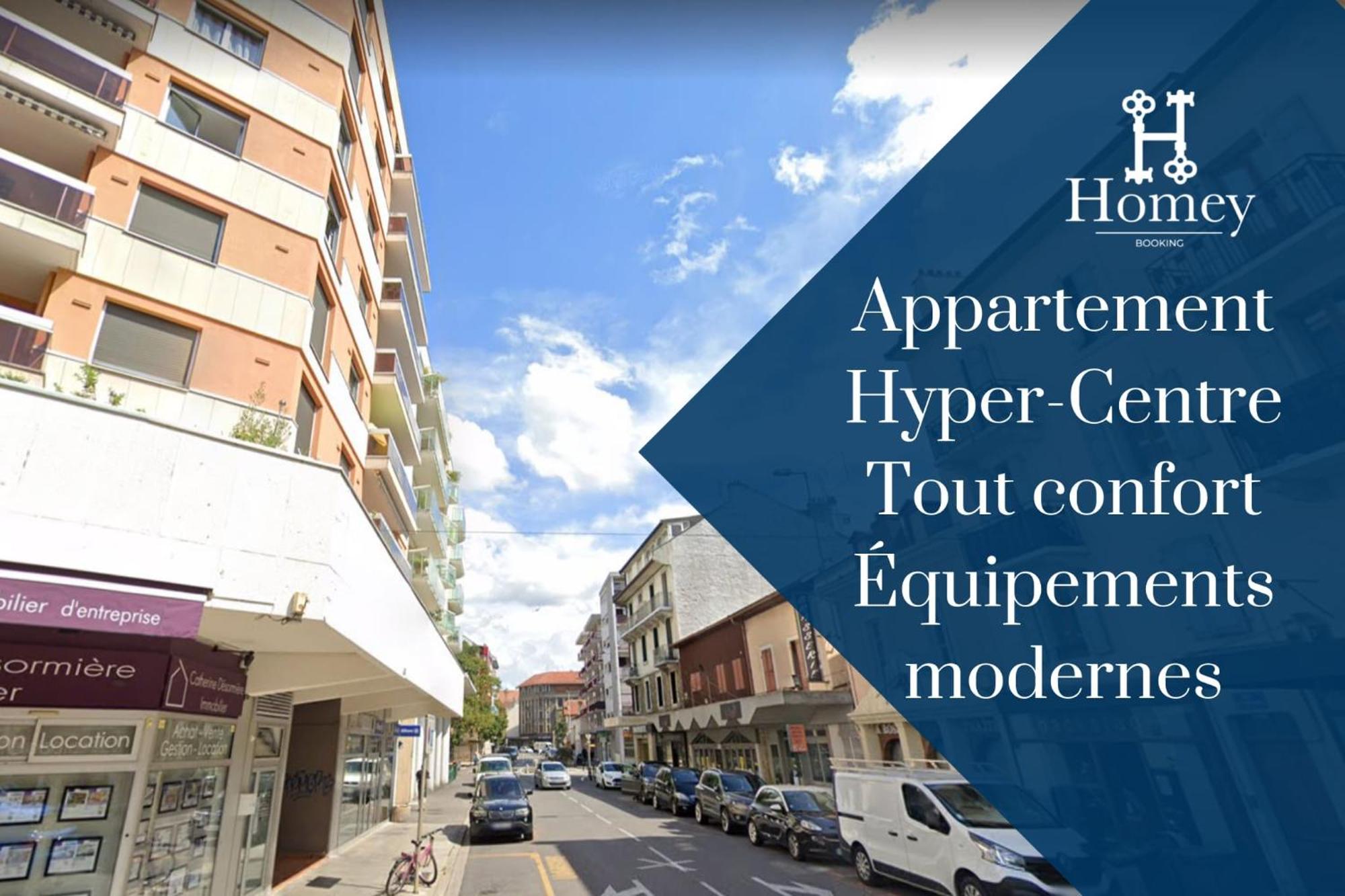 Homey Superchill - Appartement Moderne Et Tout Equipe - Netflix Et Wifi Inclus - Situe En Hyper-Centre - Proche Geneve Annemasse Exteriör bild